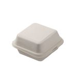 Disposable Hamburger Box Bagasse Material Food Lock Box ECO-Friendly Safe and Healthy Degradable Food Packaging