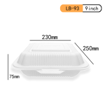 Disposable One-Piece Clamshell Lunch Box Non-Removable Lid Convenient Storage More Sizes Support Customized Environmental Protection Materials Safe And Assured