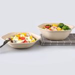 Disposable environmentally friendly plant fiber bagasse biodegradable lunch box salad bowl