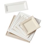 Square plate disposable environmentally friendly material square plate bagasse can be degraded wholesale