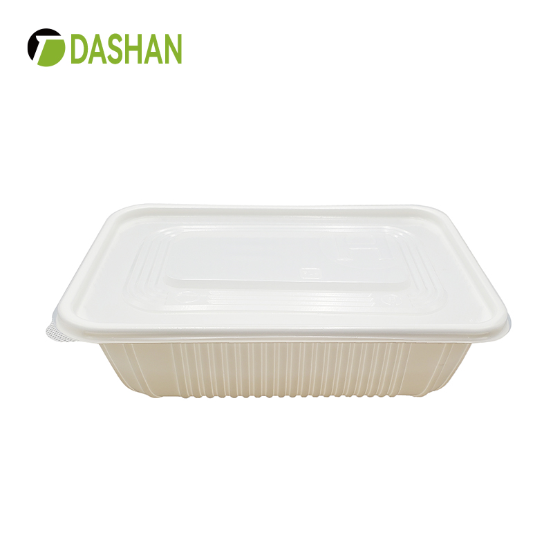 Degradable PLA food container rectangular lunch box