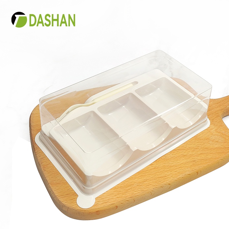 High transparent dessert swiss roll cake box