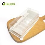 Disposable Transparent Cake Box Swiss Roll Cake Macaron Cookie Bakery Food Packaging Container Wholesale Price Customizable
