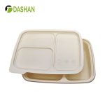 Disposable Three-Compartment Lunch Box Fast Food Takeout Factory Wholesale Price Environmentally Friendly Material Work Bento Box More Sizes Support Customization