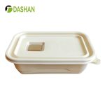 700ml Disposable Lunch Box Rectangular Environmentally Friendly Material Directly Contact the Food Lid with Skylight Full Design Lunch Box