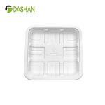 Supermarket Disposable Fresh Tray Safe Environmental Degradable Material Fruit Vegetables Seafood Square Tray