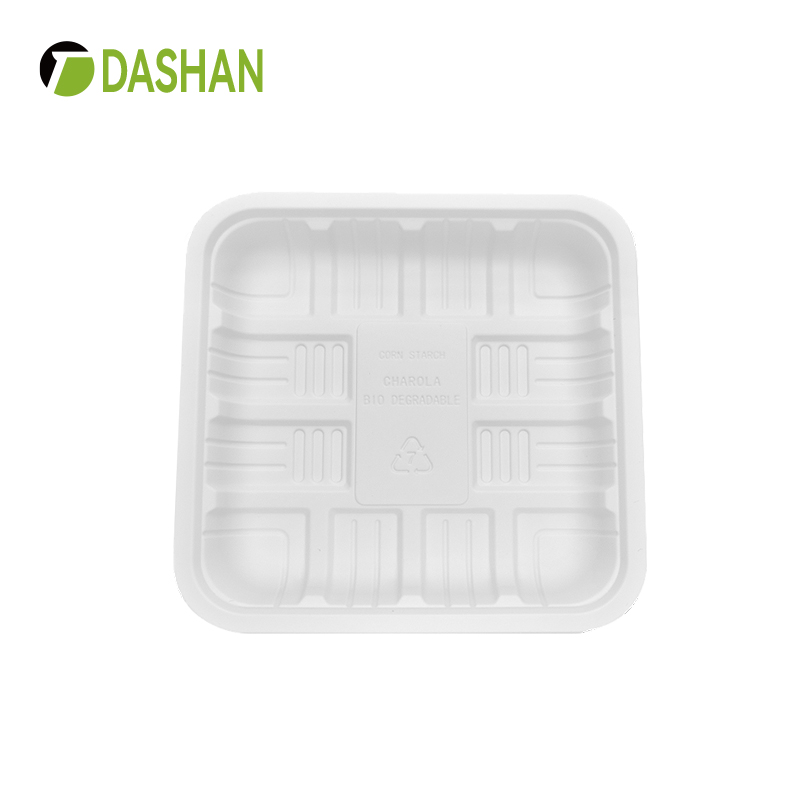 Disposable Pallets can be Customized White Cornstarch Safe Non-toxic Multiple Sizes Fresh Tray