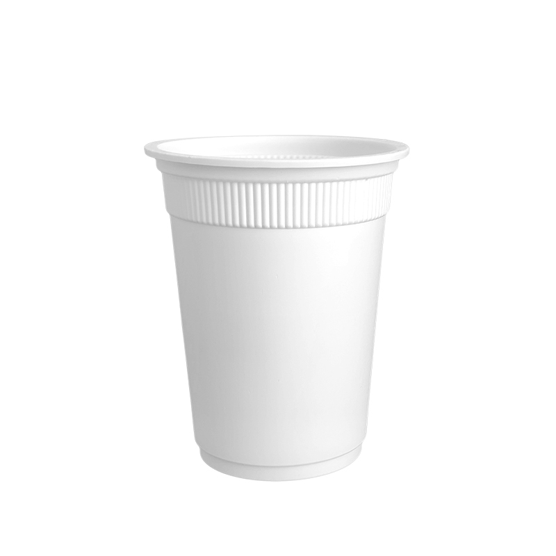 Disposable Environmentally Friendly Degradable Corn Starch Paper Cup Elegant White Support Customized Different Capacity Price Concessions