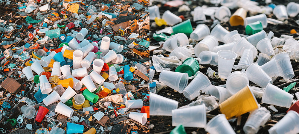 Plastic cup pollution Plastic cup pollution