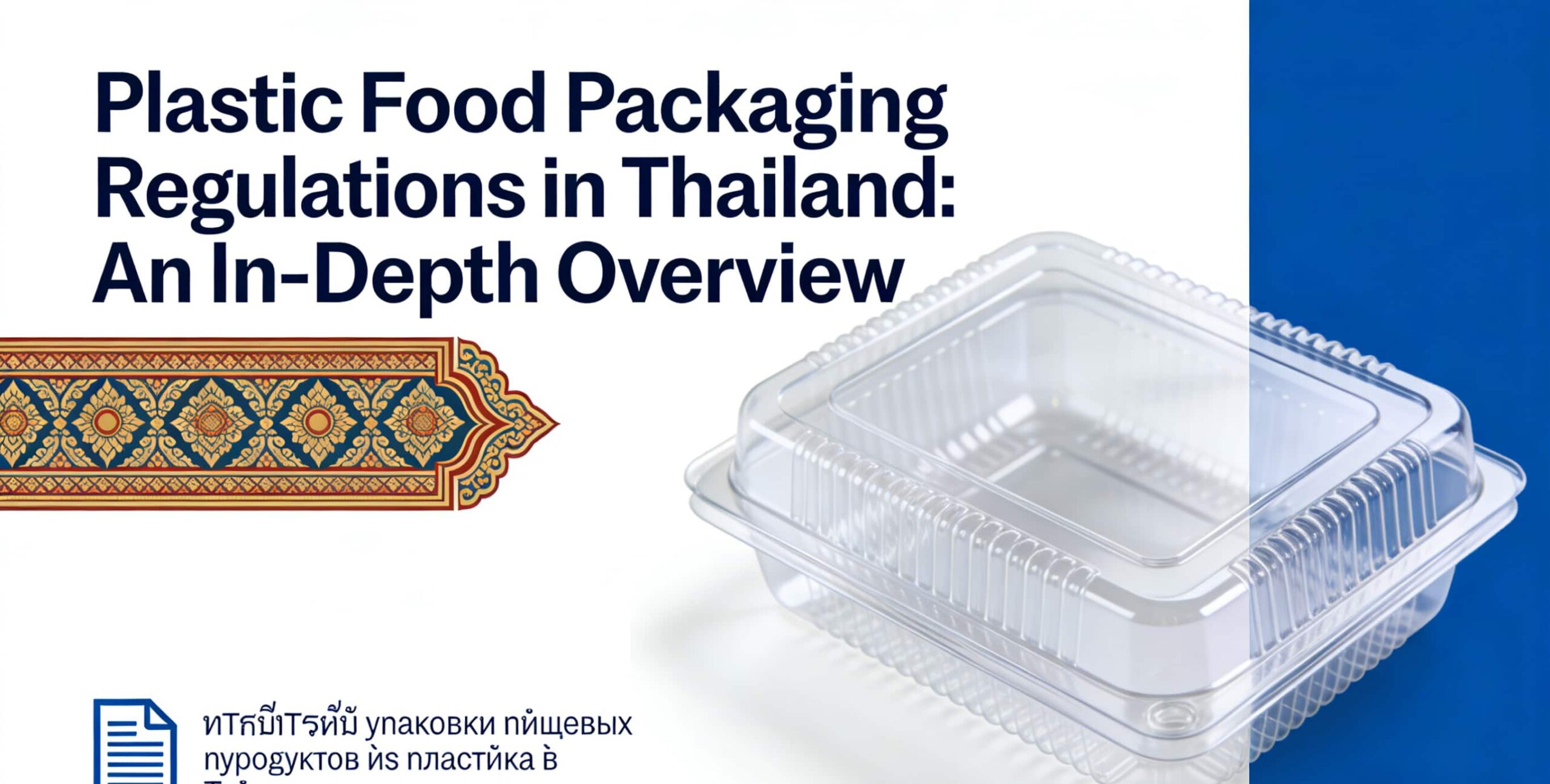 Plastic Food Packaging Regulations in Thailand An In-Depth Overview