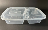 2-Compartment American Style Food Container