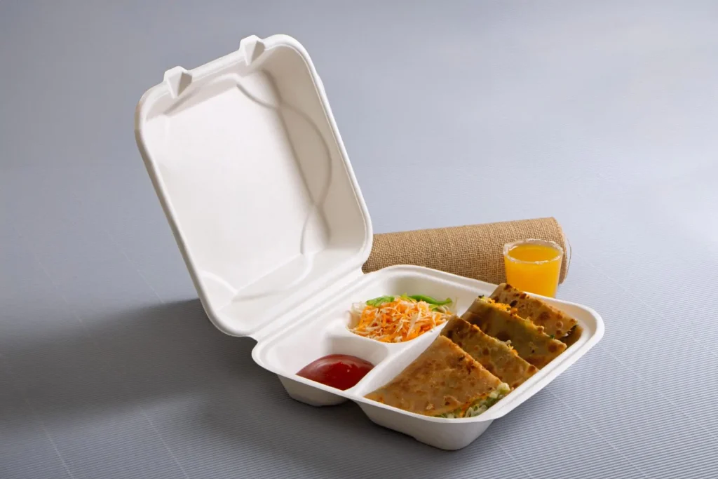 Bagasse Clamshell Box