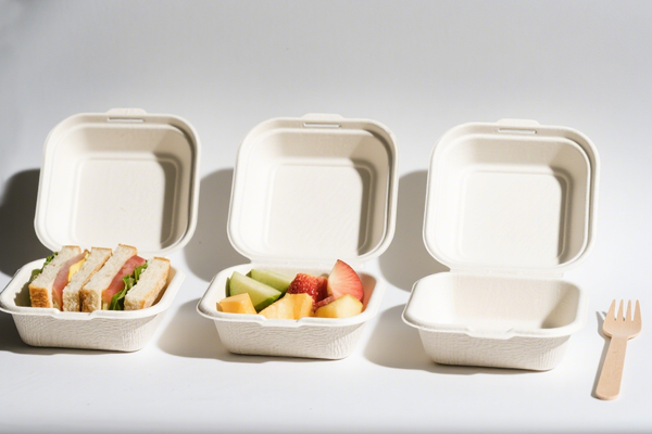 Bagasse Clamshell Box