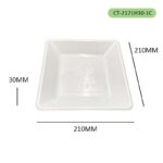 CPET Square Food Tray White Airline Tray Food Container Microwave Safe