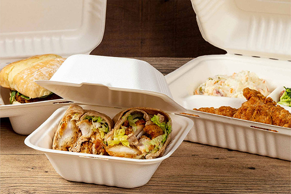 Bagasse Clamshell Box