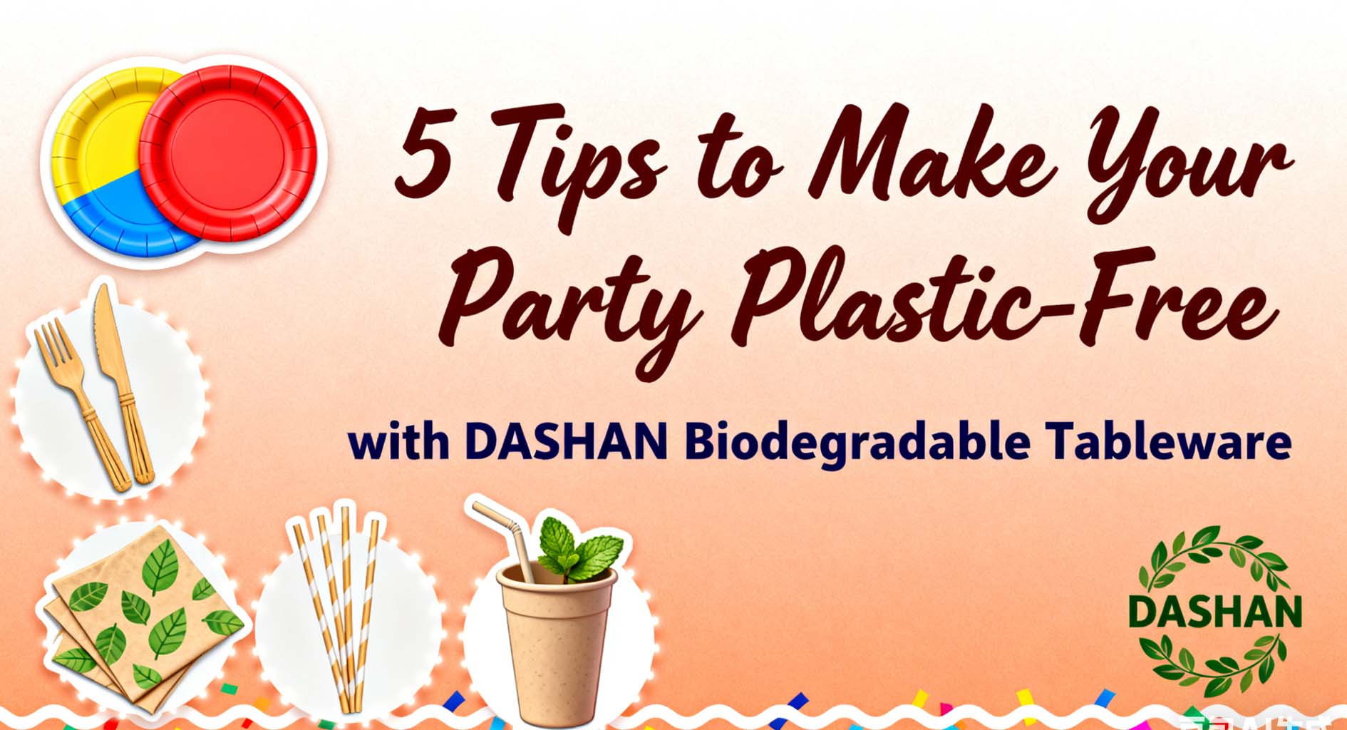 5 Tips to Make Your Party Plastic-Free with DASHAN Biodegradable Tableware