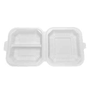 8 inch 2-Compartment Clamshell