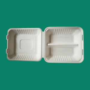 Bagasse Clamshell Box PCT082