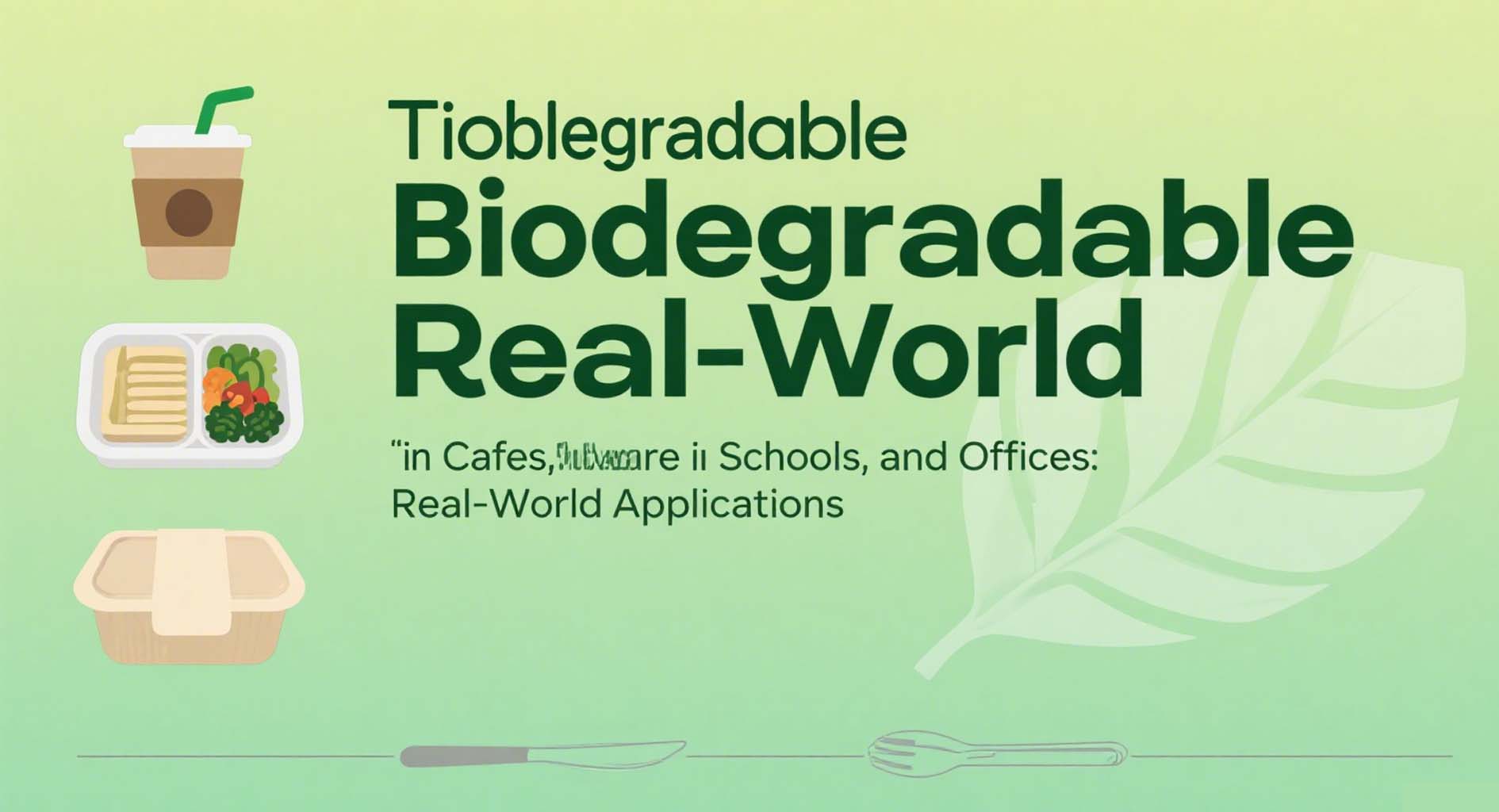 Biodegradable Tableware in Cafes, Schools, and Offices Real-World Applications