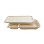 Light Meal 2-Comp Container (3/7): Eco-Friendly Cornstarch Box