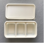 Cornstarch Salad Light Meal Three Compartment Container