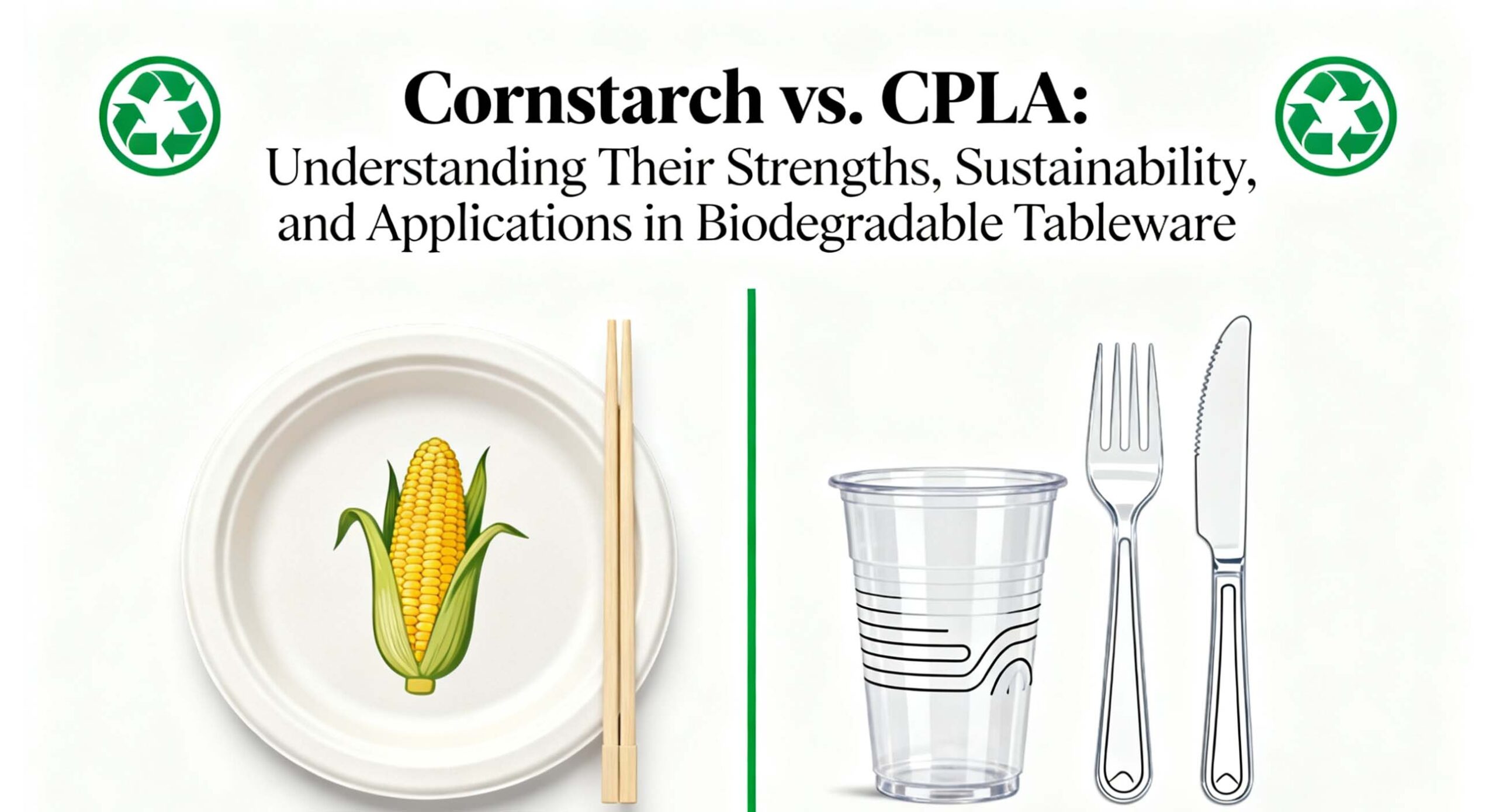 Cornstarch vs. CPLA Understanding Their Strengths, Sustainability, and Applications in Biodegradable Tableware