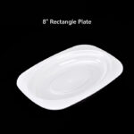 8 Inch  Rectangle PP Disposable Party Plates – Eco-Friendly Banquet Tray