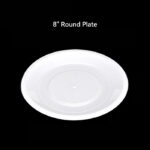 Premium Quality Disposable Plastic Dinner Plates – 8 Inch Round Plate