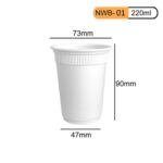 220ml corn starch cup eco-friendly biodegradable