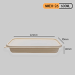 Cornstarch Salad Box – Light Meal Single Compartment (224×95×40mm)
