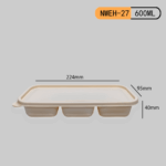 Cornstarch 3-Compartment Salad Box & Light Meal Container Series