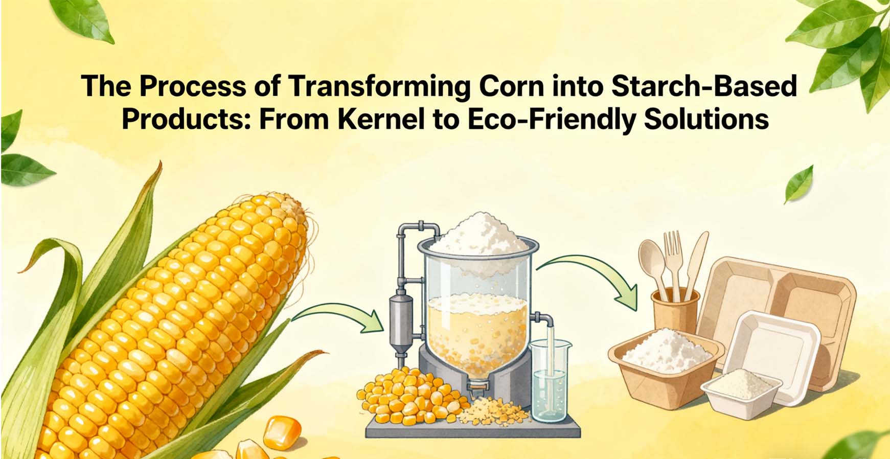 The Process of Transforming Corn into Starch-Based Products From Kernel to Eco-Friendly Solutions