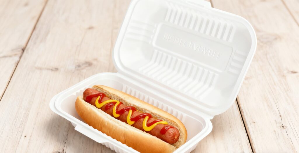 cornstarch clamshell box