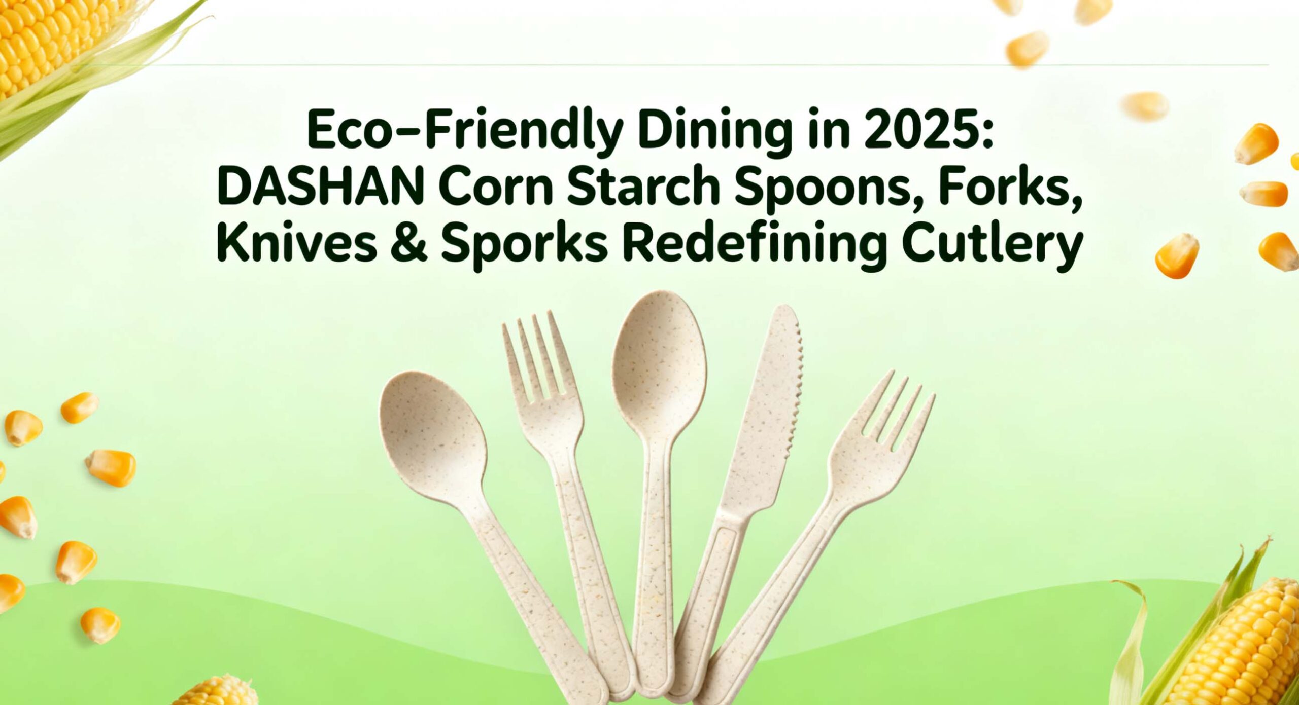 Eco-Friendly Dining in 2025: DASHAN Corn Starch Spoons, Forks, Knives & Sporks Redefining Cutlery
