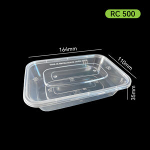 1 RC 500ml Rectangle Food Container