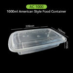 1000ml American Style Food Container – Reusable Takeaway Box
