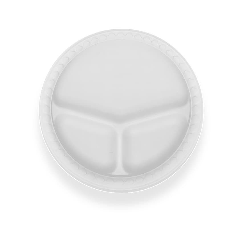 103 Sustainable 3-Compartment Cornstarch Tray 103 Sustainable 3-Compartment Cornstarch Tray