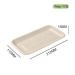 17S Bagasse Tray – Eco-Friendly Sugarcane Plate for Sustainable Food Packaging