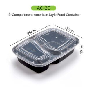 2-Compartment American Style PP Food Container