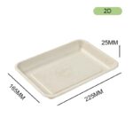 2D Bagasse Tray – Eco-Friendly Sugarcane Plate for Sustainable Food Packaging