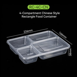 4-compartment Chinese style food container