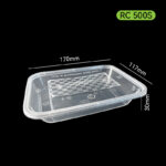 500ml PP Food Container with Lid – Microwave Safe & Leak Resistant