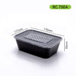 750ml Rectangle PP Food Container with Lid – Leakproof Design