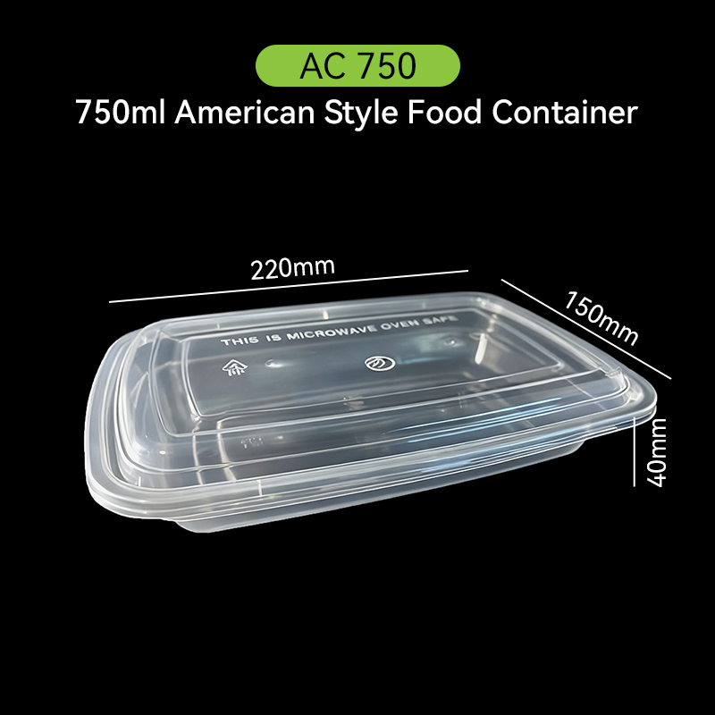 750ml American Style Food Container