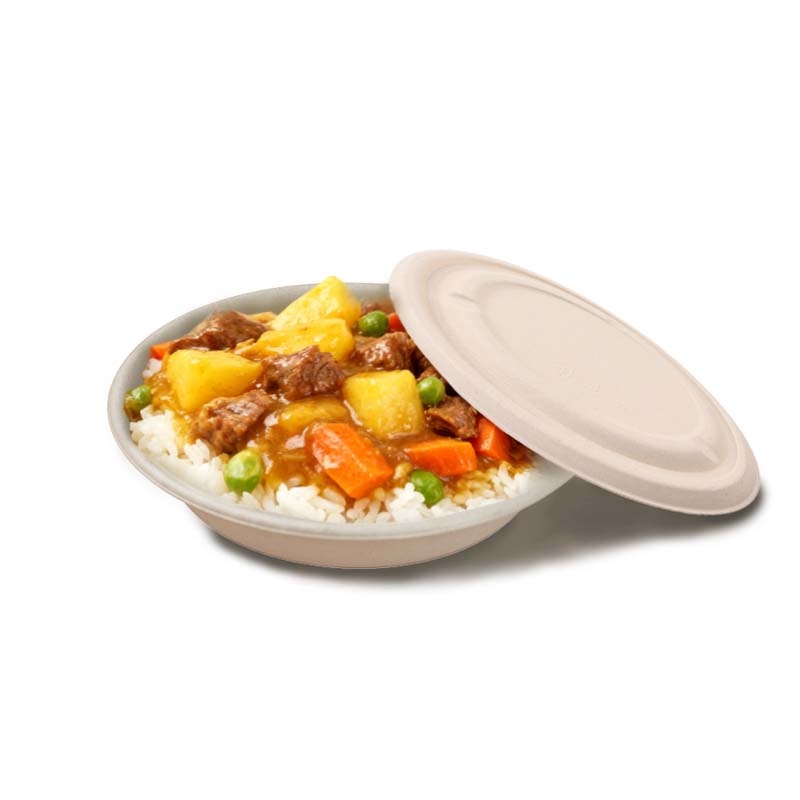 Bagasse Lid with Round Bowl
