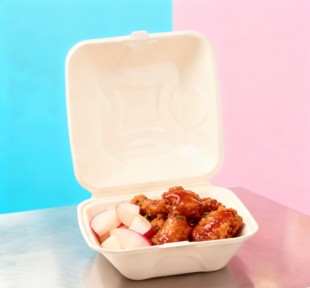 Compostable Hinged Box Compostable Hinged Box