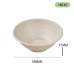 HG40 Bagasse Bowl — 40oz Eco-Friendly Sugarcane Bowl