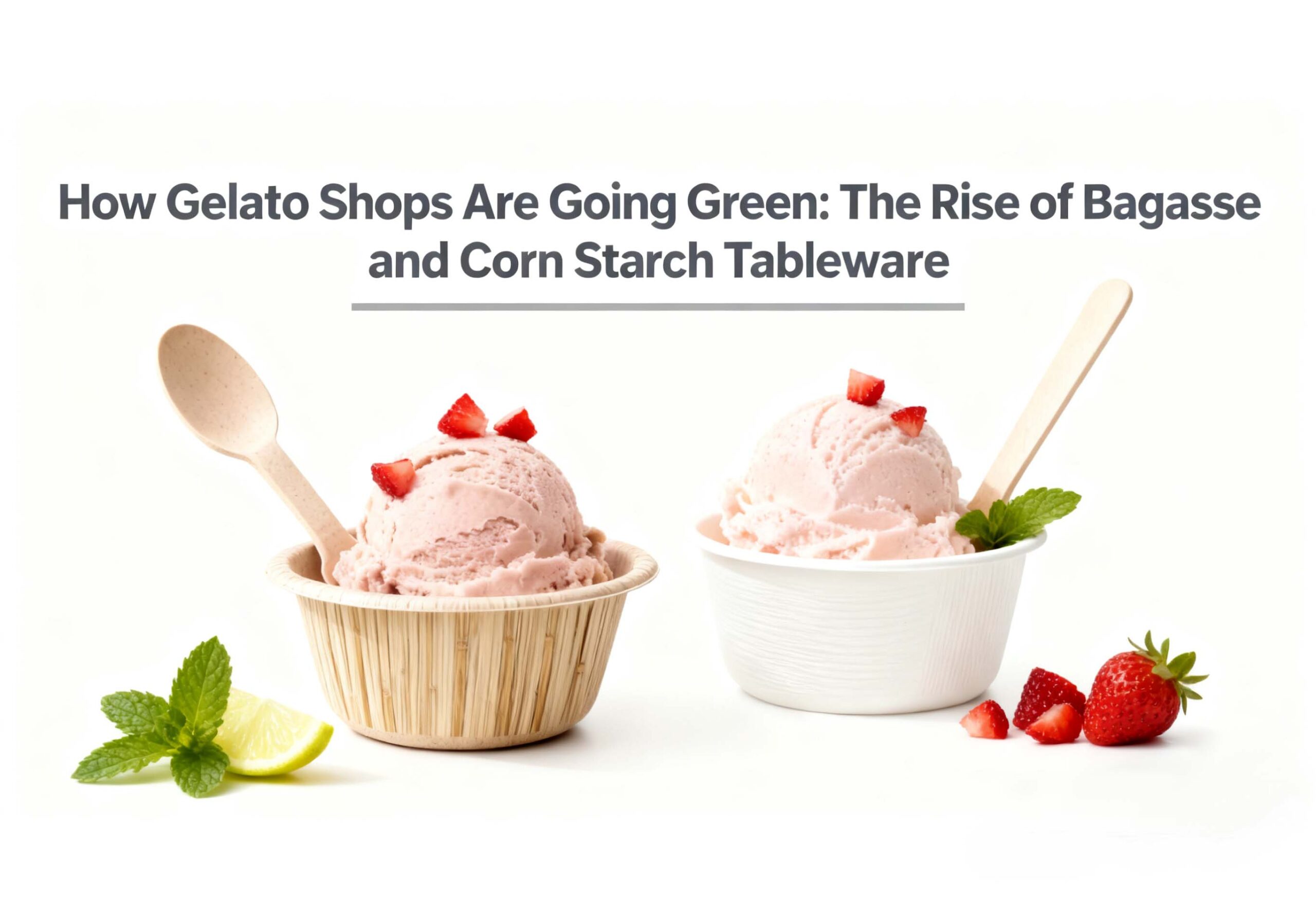 How Gelato Shops Are Going Green: The Rise of Bagasse and Corn Starch Tableware