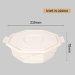 2200ml Cornstarch Bowl with Star Anise | NWE-W-2200ML Eco-Friendly Octagonal Bowl