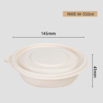 Sustainable Food Packaging with NWE-W-350ML Cornstarch Bowl